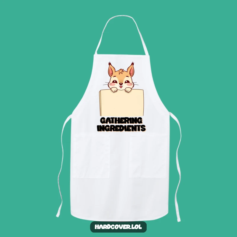 Funny Squirrel Book Apron: Culinary Charm for Humorous Readers