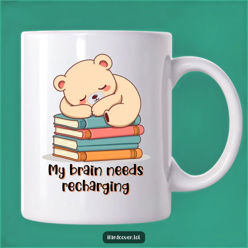 Funny Sleepy Bear Book Lover Mug - The Perfect Cozy Gift for Readers