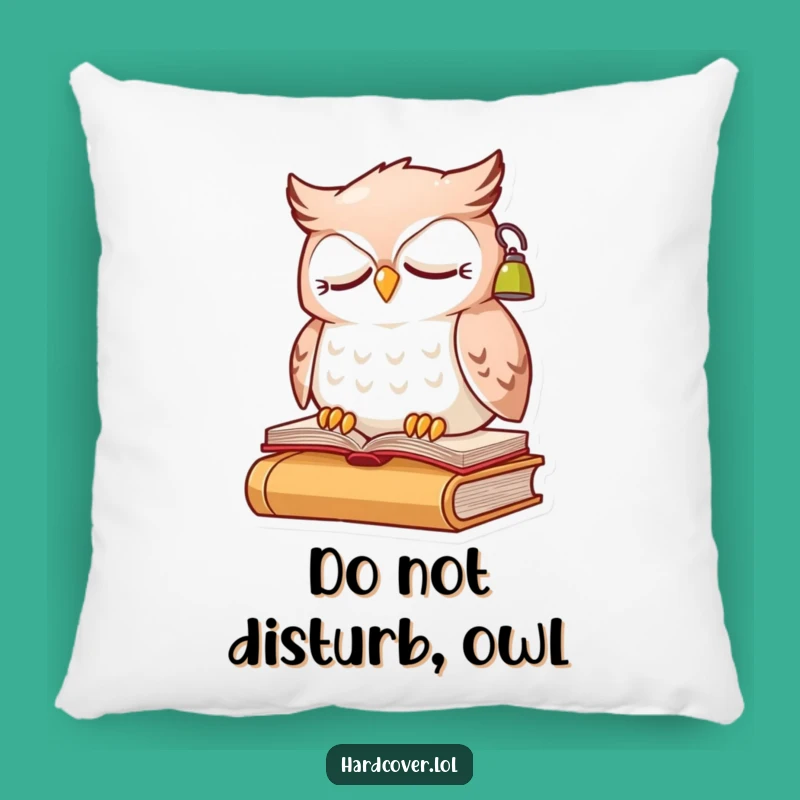 Funny Owl Reading Pillow: Sleepy Character with Lamp for Cozy Comfort