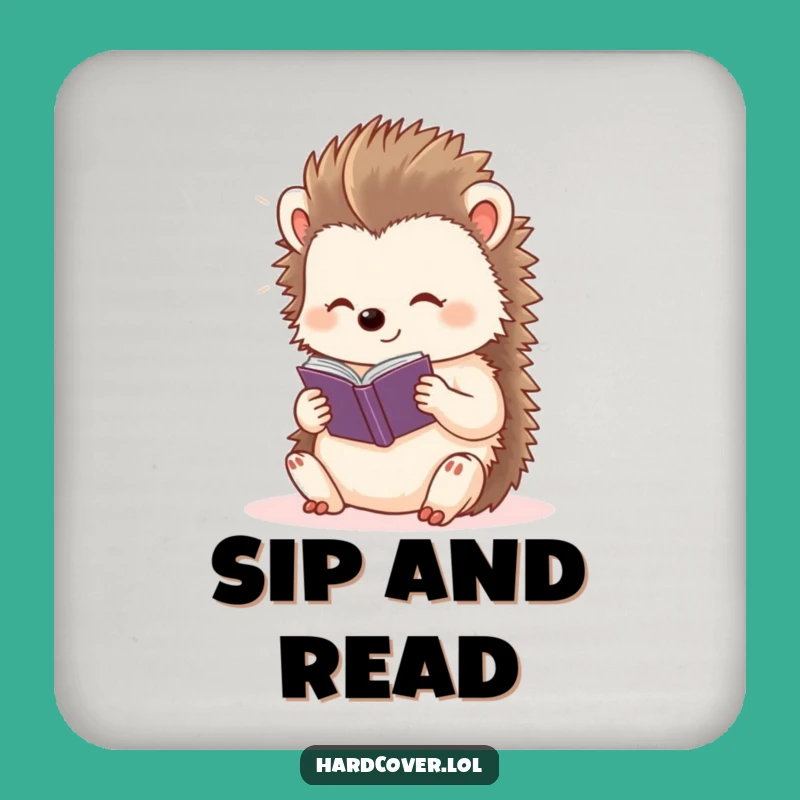 Funny Hedgehog Coaster: Protect Surfaces with Content Reader