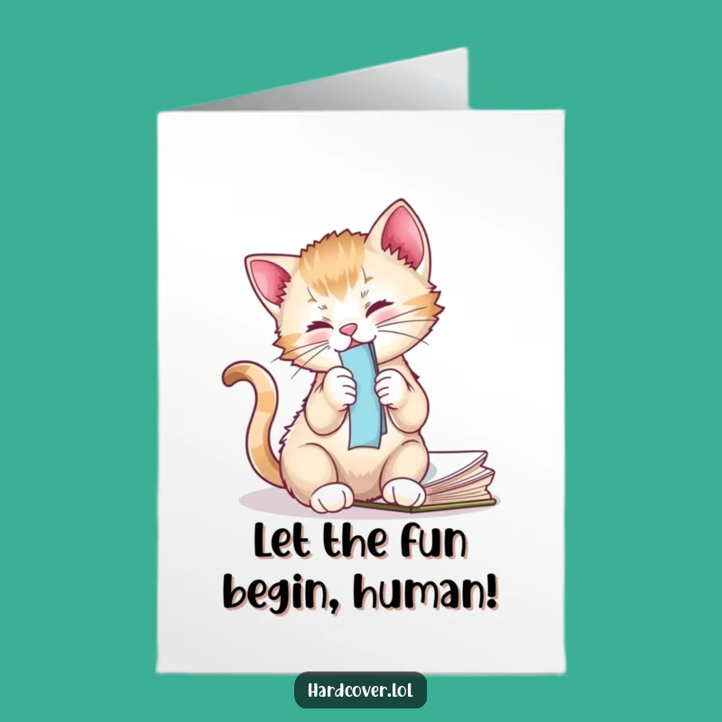 Free Printable Kitten Bookmark Birthday Card Funny Downloadable Gift for Cat Lovers