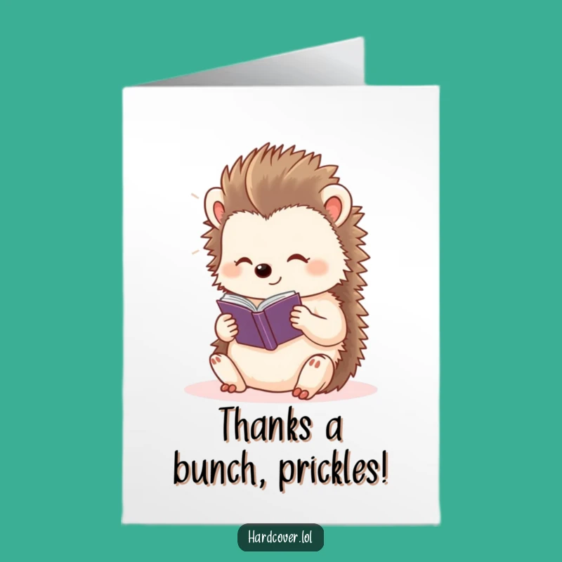 Free Printable Hedgehog Thank You Card: Cute Downloadable Gift for Thoughtful Thanks!