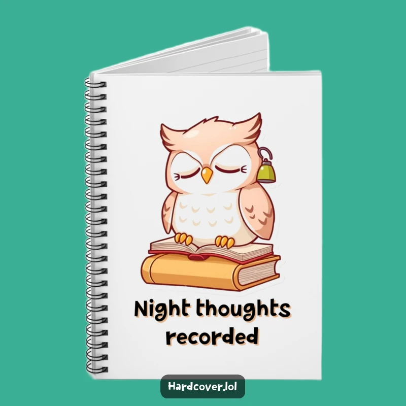 Funny Owl Reading Notebook: Sleepy Character Journal for Study Notes